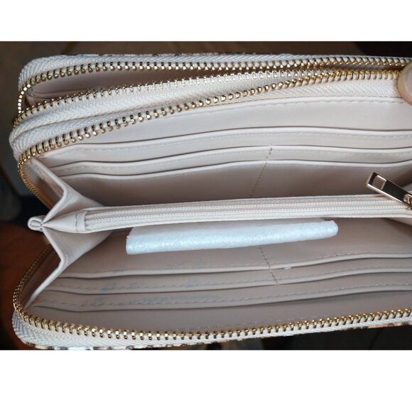 Women's Snake Print Double Zip Wallet - A New Day - Picture 3 of 6